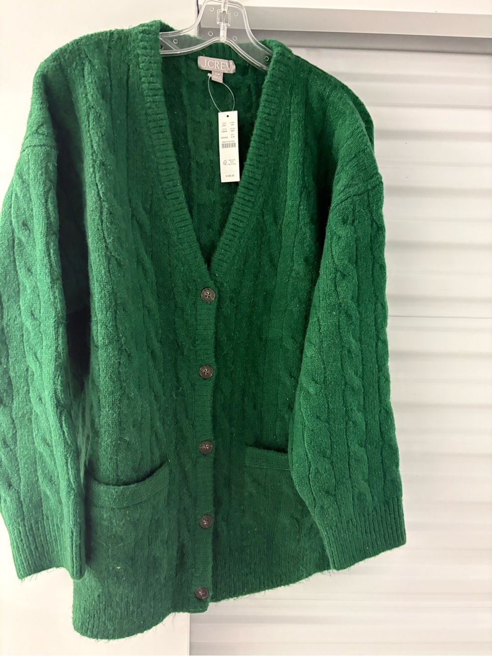 J. Crew Cable Cardigan. Size S/M. New with tags.